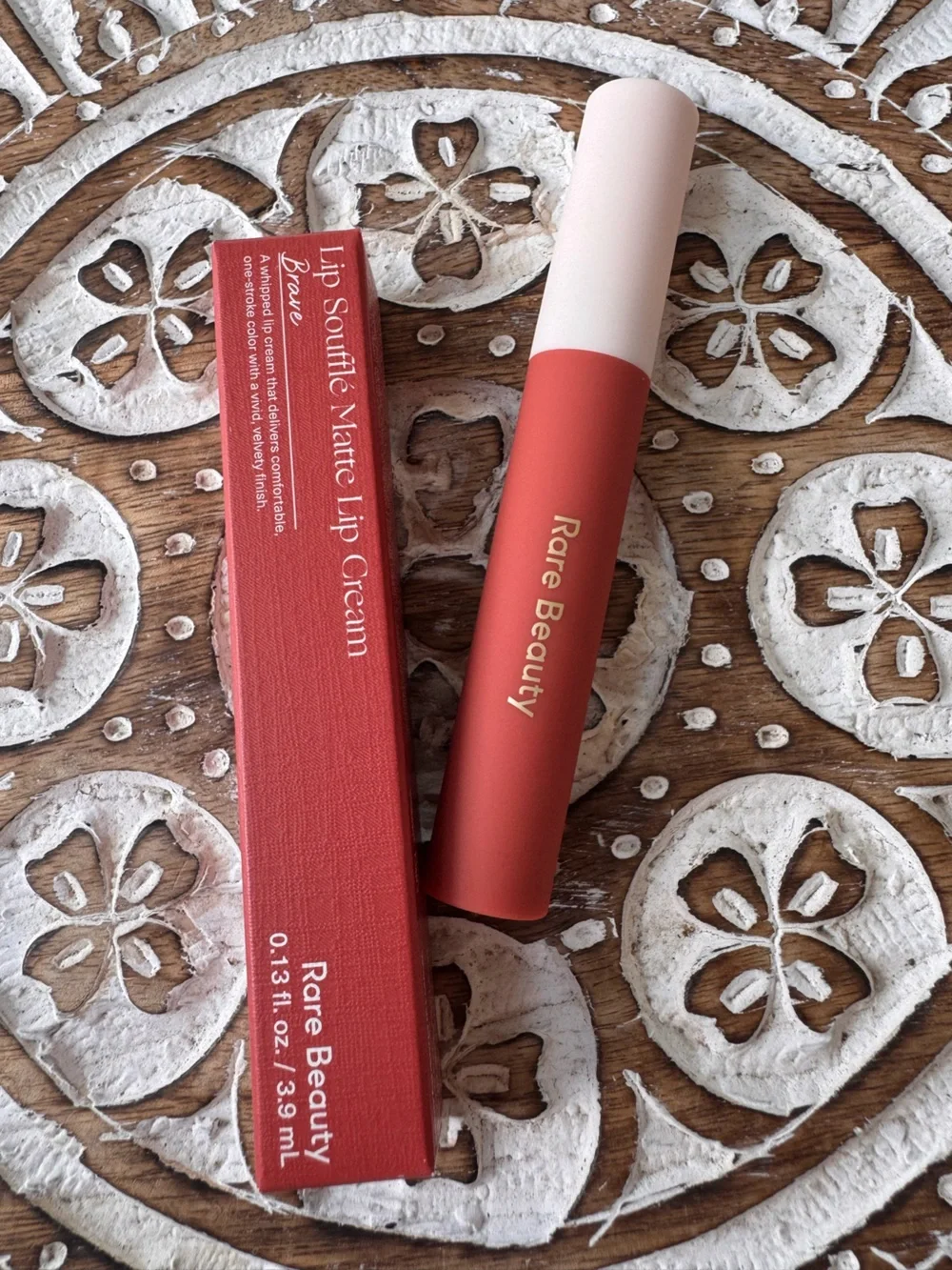 Rare Beauty Lip Souffle Matte Lip Cream Brave 3.9ml Muted Terracotta New